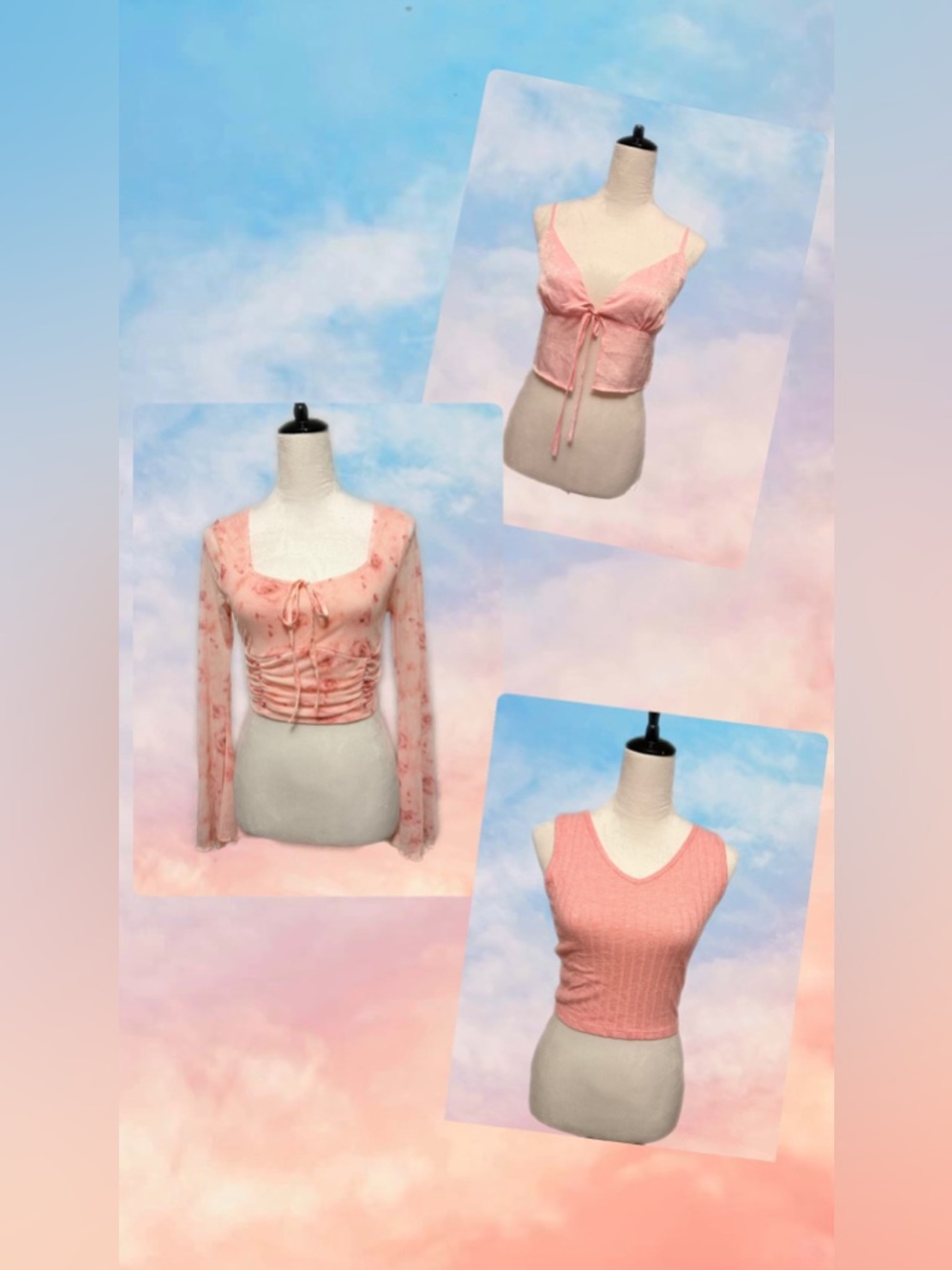 Light pink 3 top bundle Womens Medium